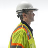 HARD HAT BRACKET WITH SHIELD