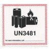 Precautionary Labels - UN3481 Battery Labels